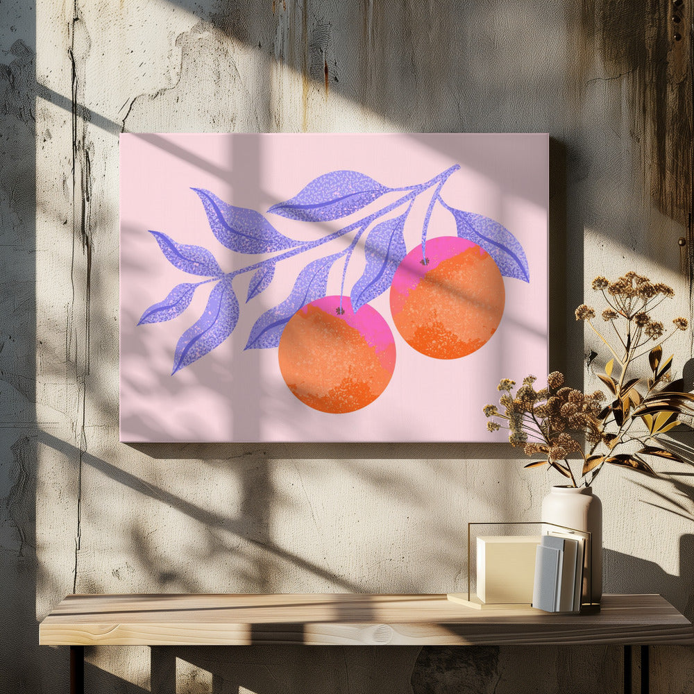 Abstracte oranje tak | Canvas