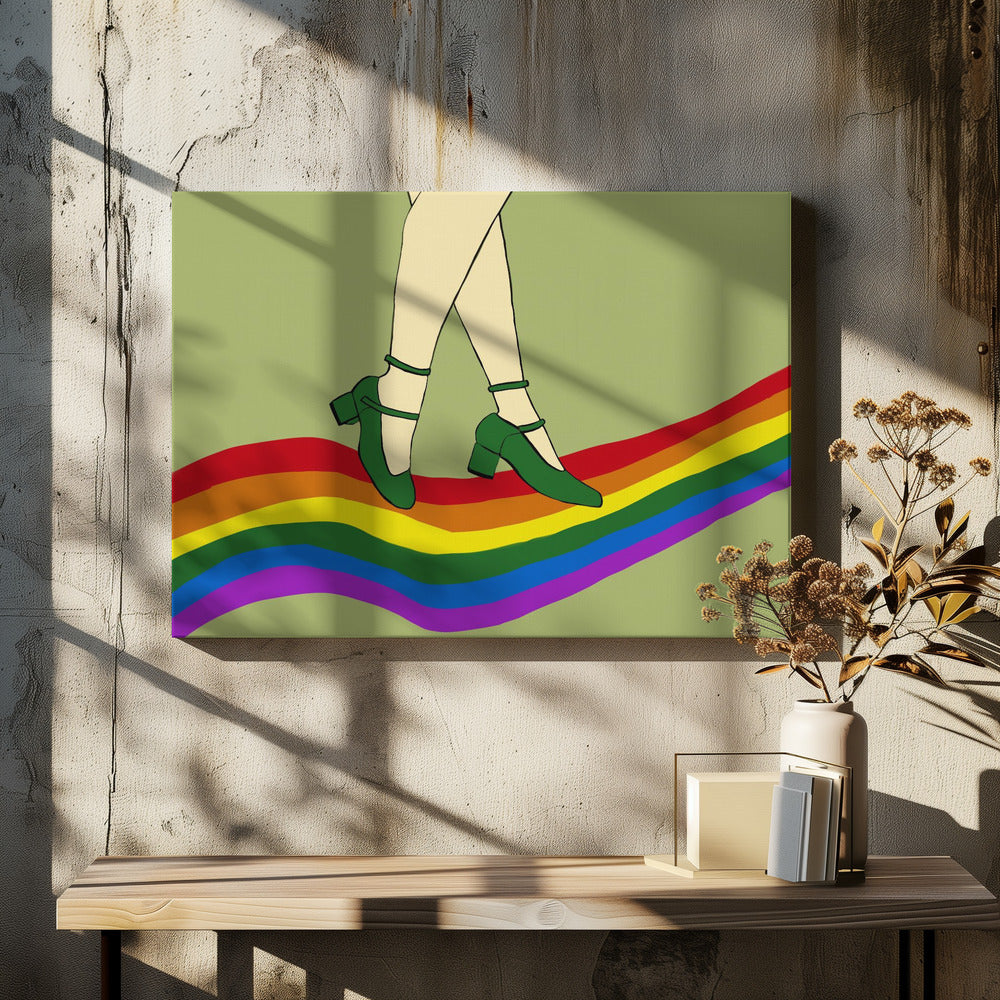 Regenboogwandeling | Canvas