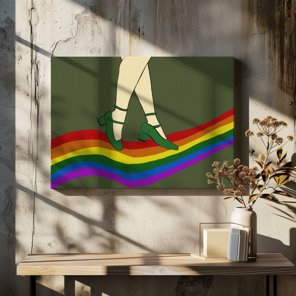 Regenboogwandeling | Canvas