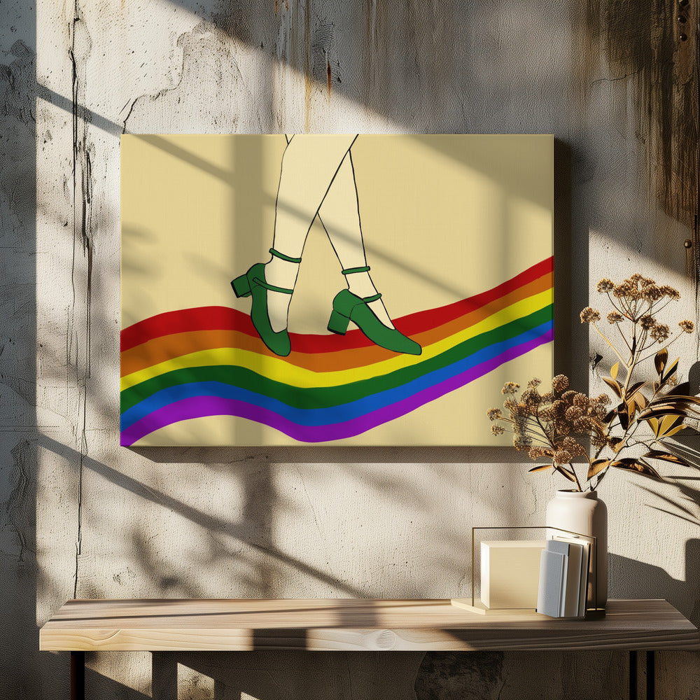 Regenboogwandeling | Canvas