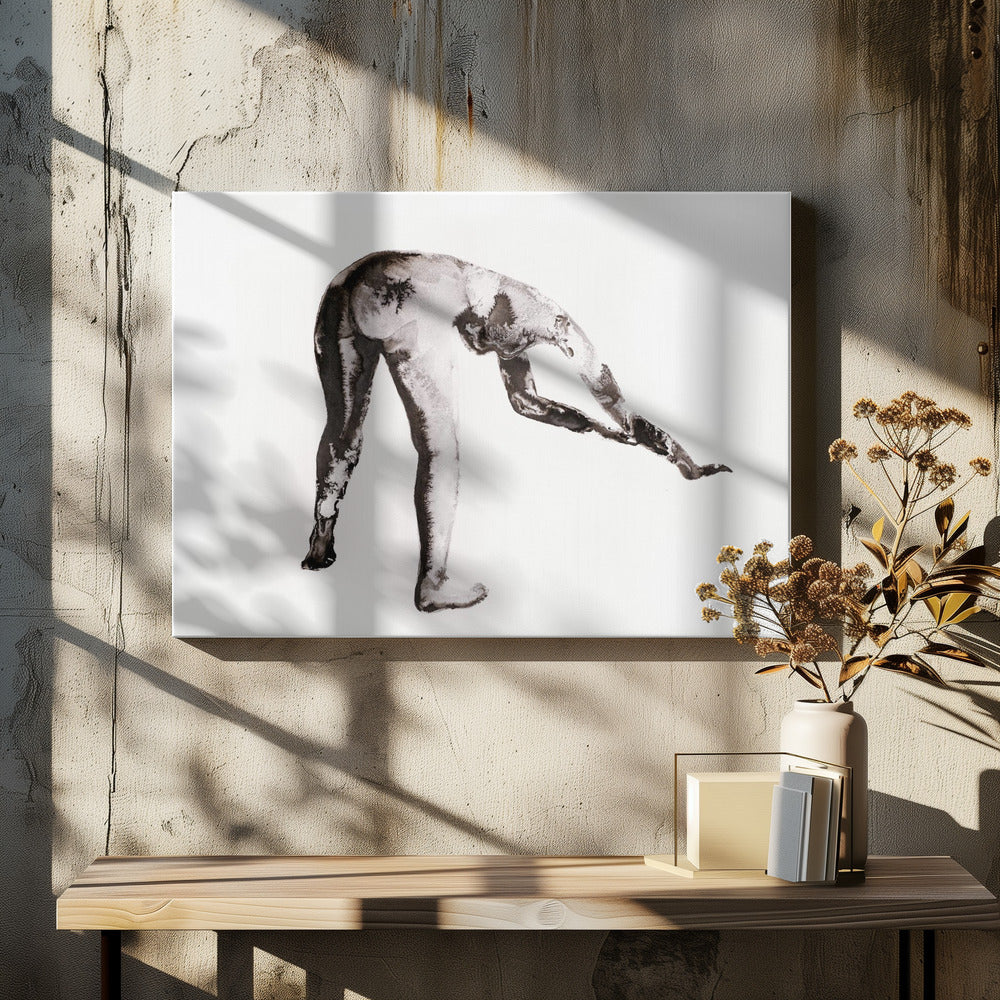 Inktstudie nr. 4 (gebückt) | Canvas