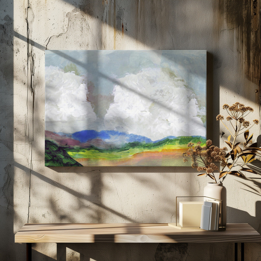 Grote Wolken Landschap 2 | Canvas