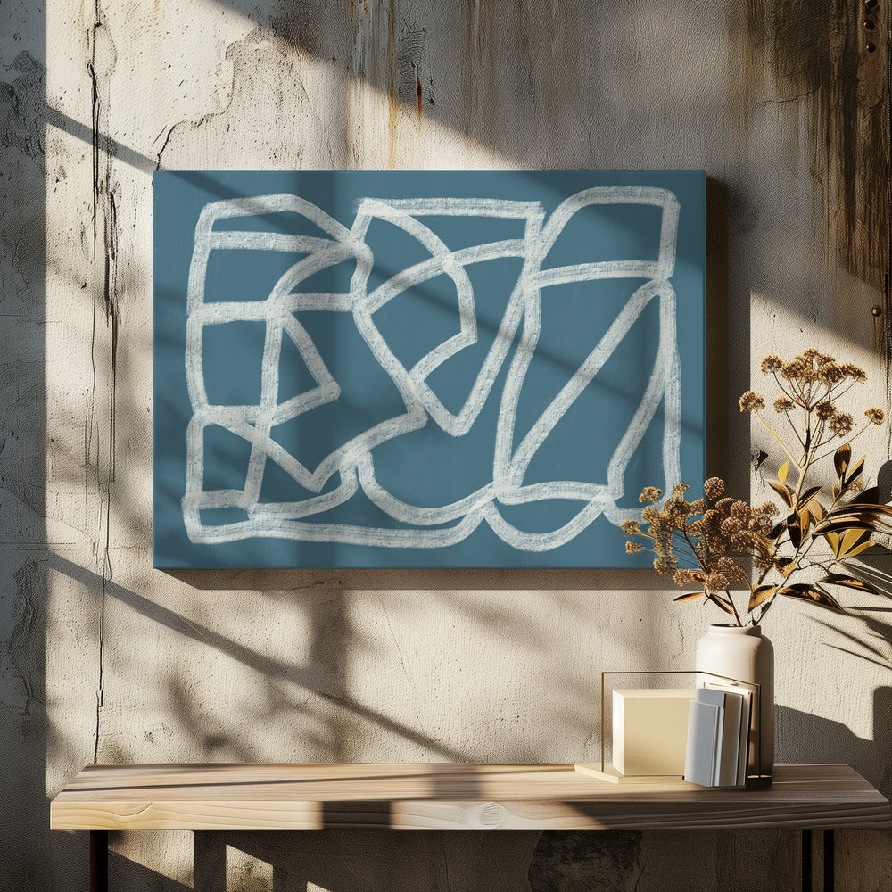 Blauw abstract | Canvas