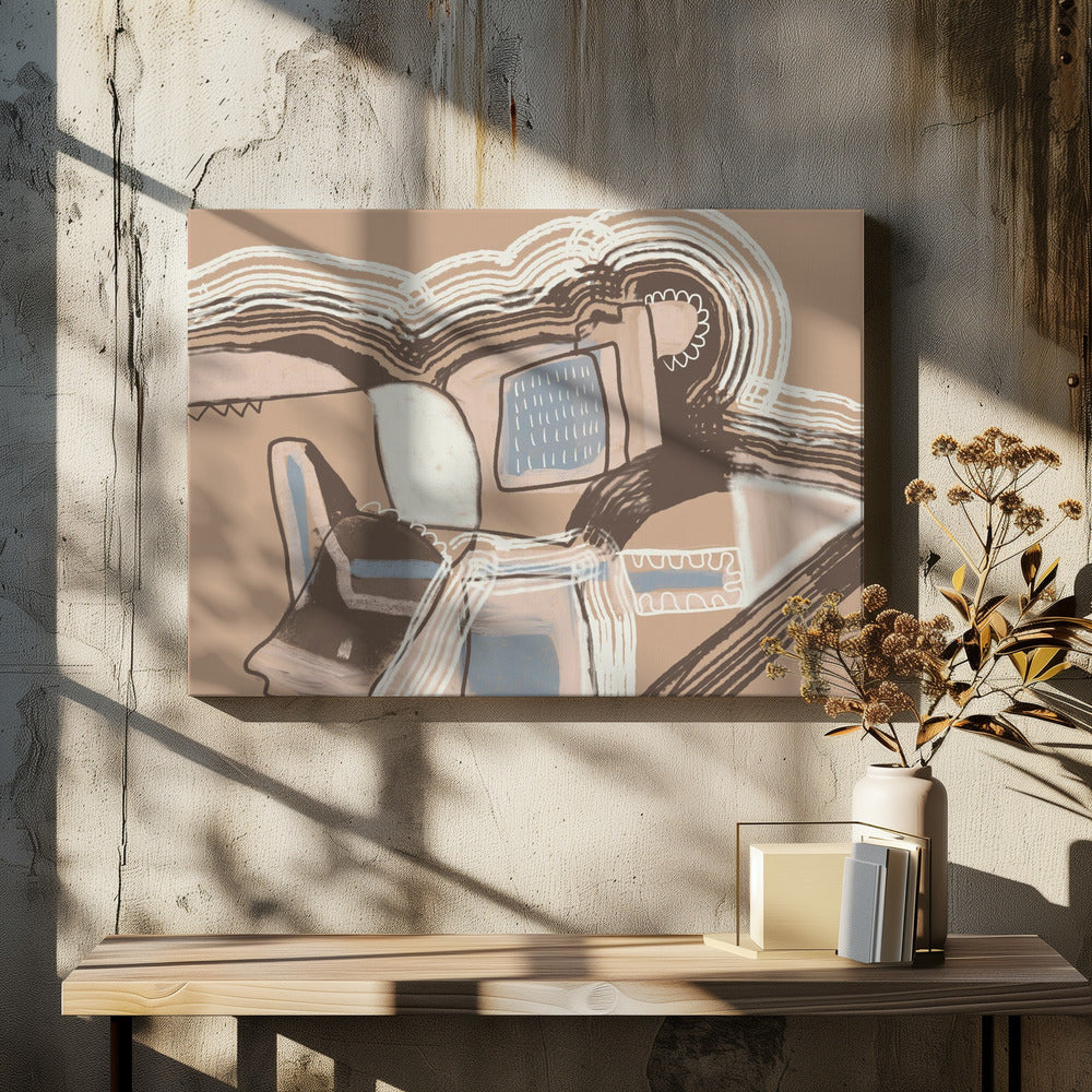 Weg naar het leven Abstract | Canvas