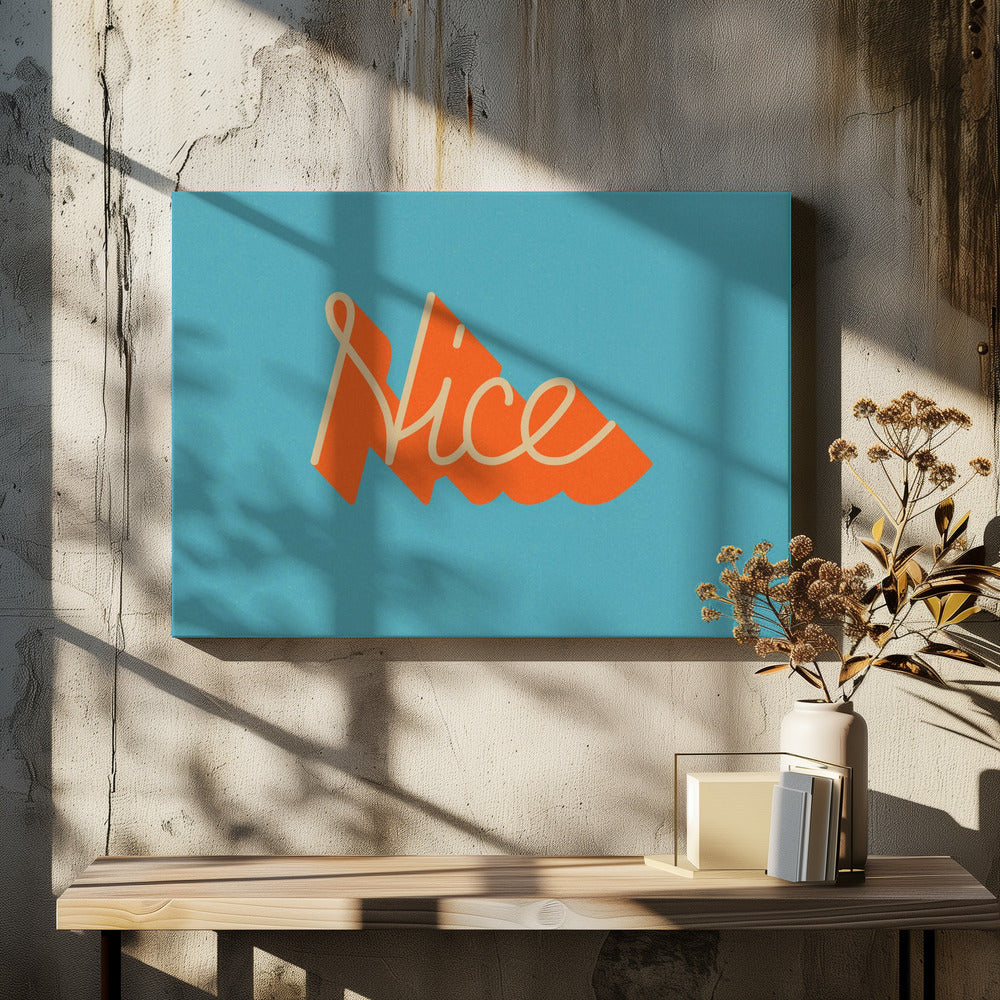 Retro-stijl typografie met levendige kleuren | Canvas