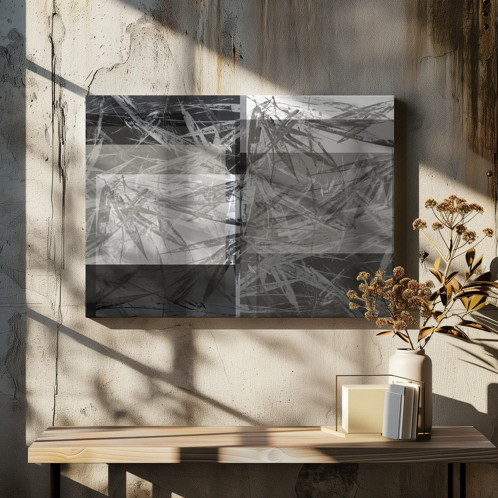 Abstracte botanische afbeeldingen in neutrale tinten | Canvas