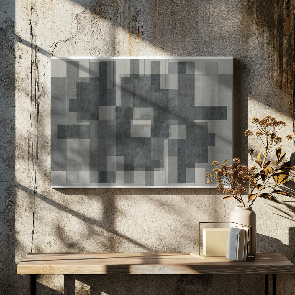 Mid-Century Modern in grijstinten | Canvas