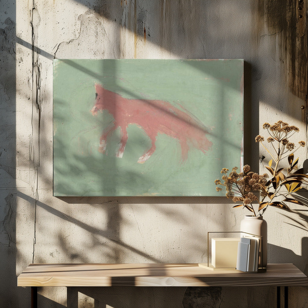 De vos in gedempte tinten | Canvas
