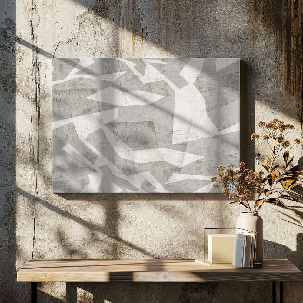 Geometrische vormen in een neutraal kleurenpalet | Canvas