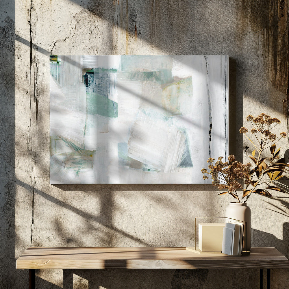 Fluisteringen van wit en blauw | Canvas