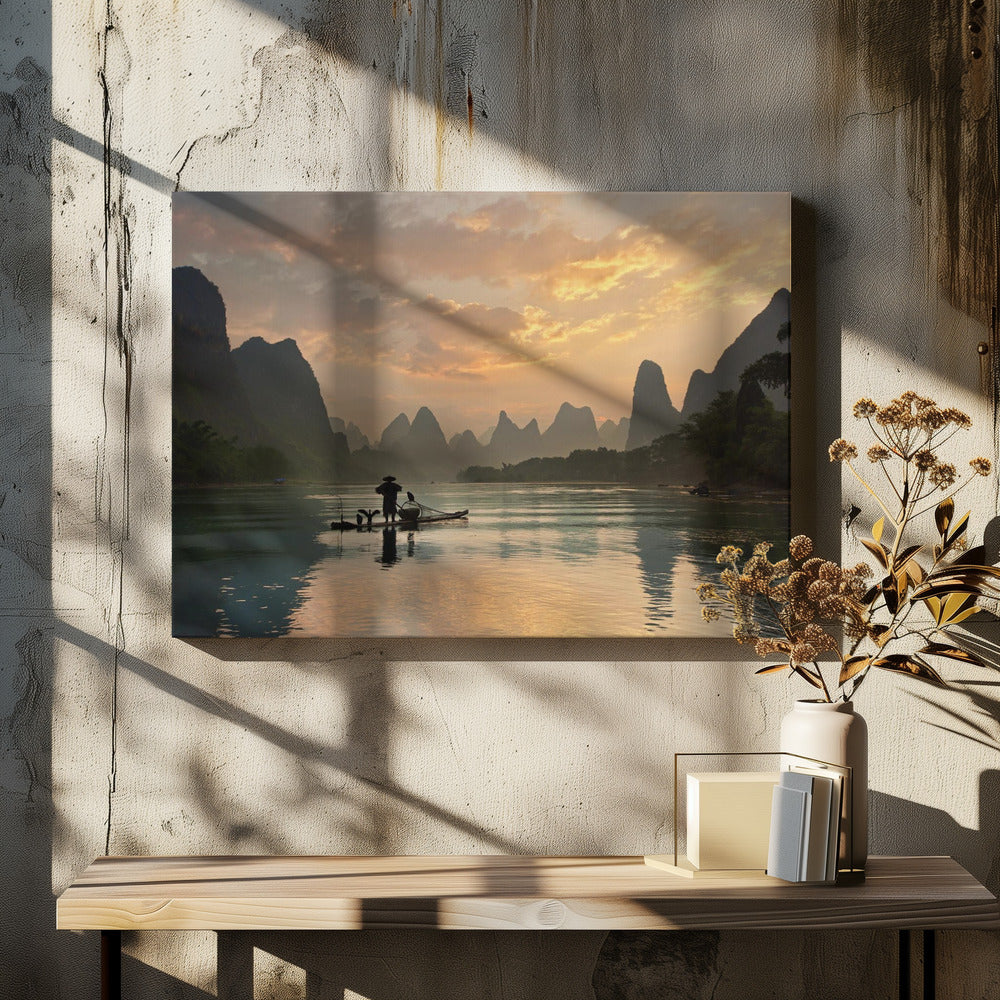 Gouden Li-rivier | Canvas