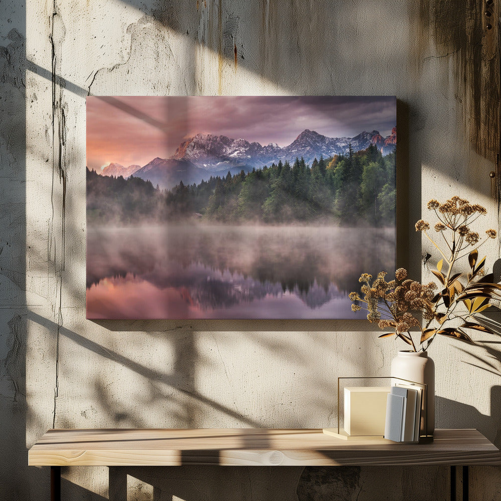 Zonsopgang bij het meer | Canvas
