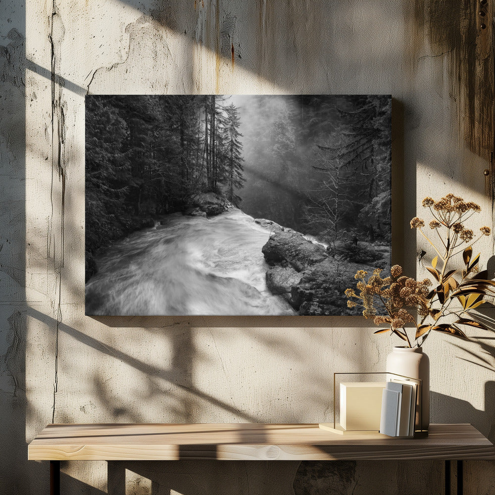 Over de watervallen | Canvas