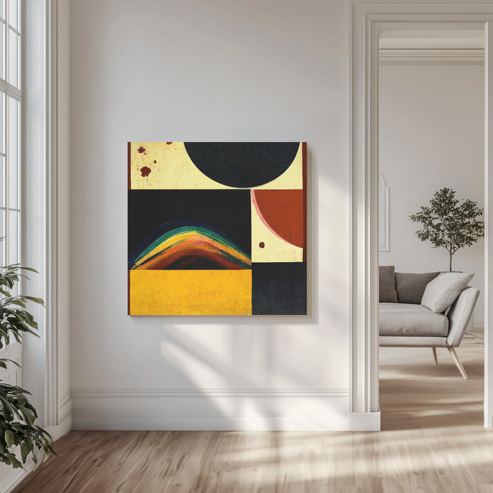 Abstracte zonsverduistering | Canvas