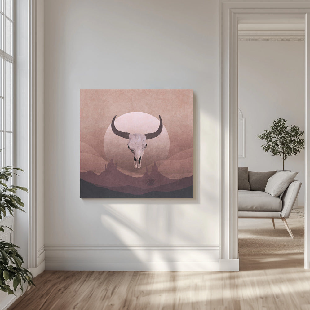 Woestijnmaanopkomst | Canvas