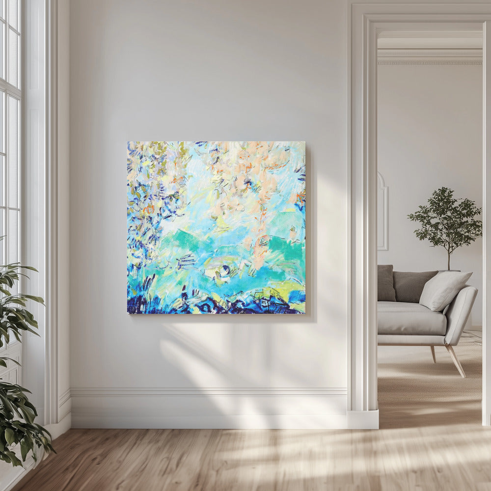 Expressionistisch kleurrijk abstract | Canvas