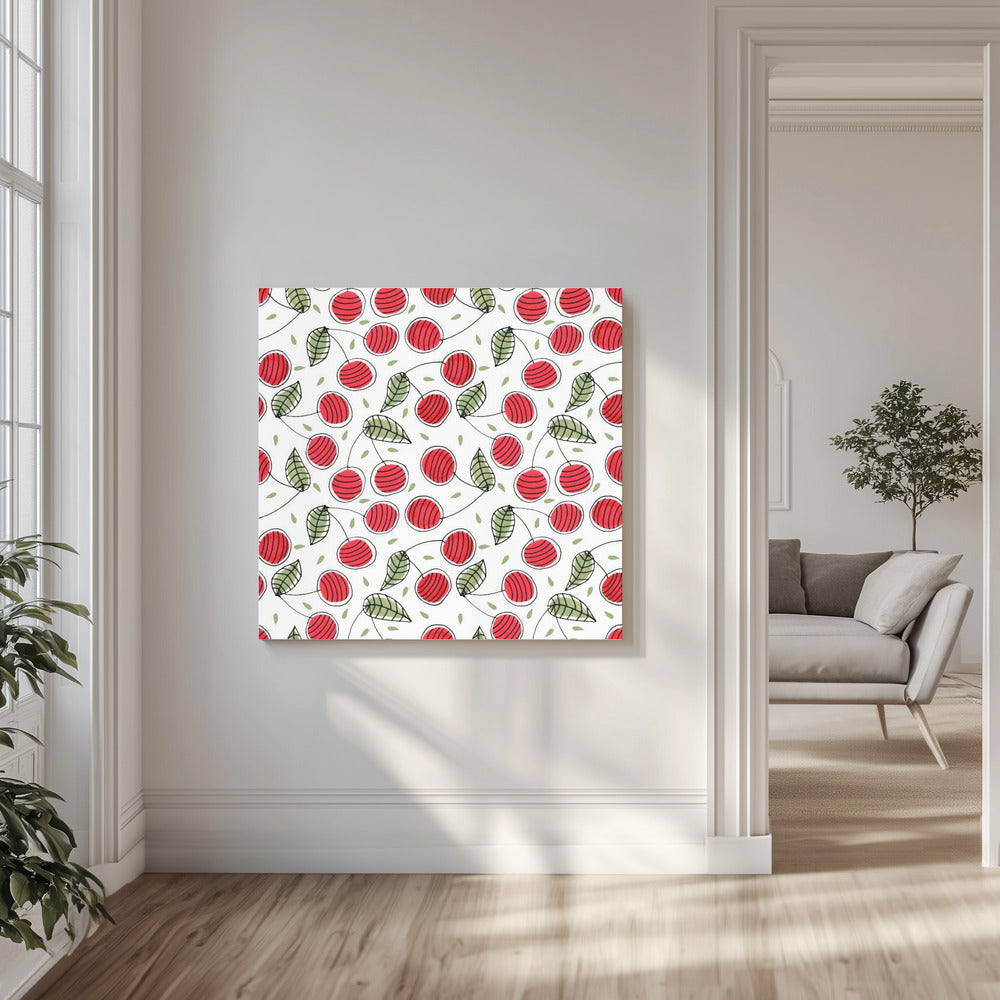 Rode kersen | Canvas