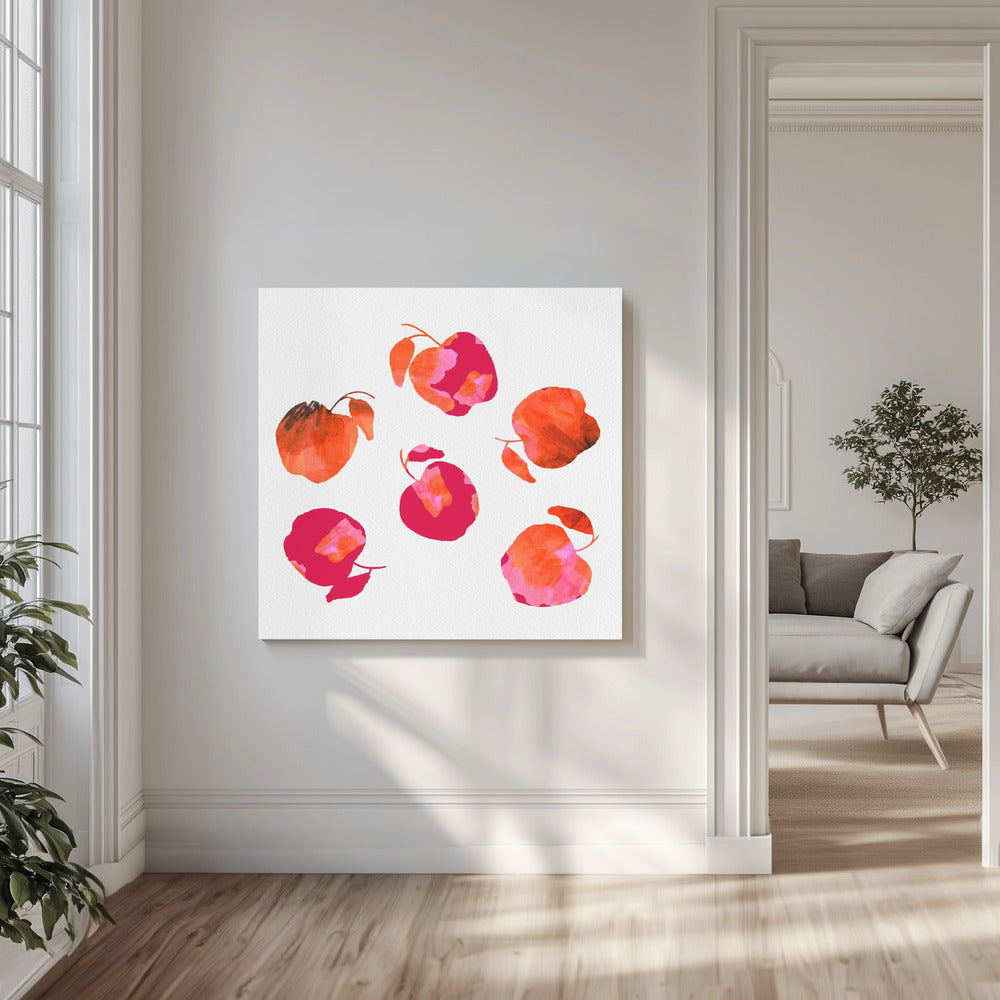 Appel Chiffon Roze Oranje | Canvas