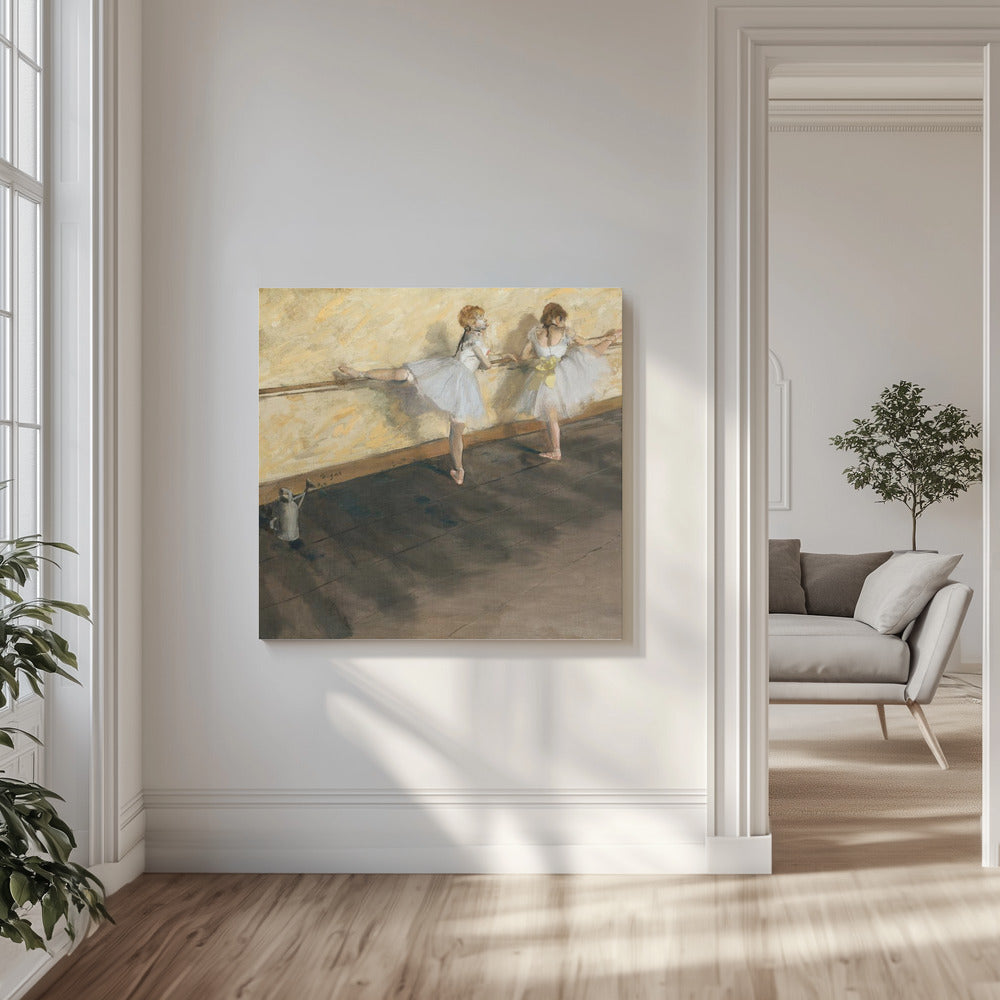 Dansers oefenen aan de barre | Canvas