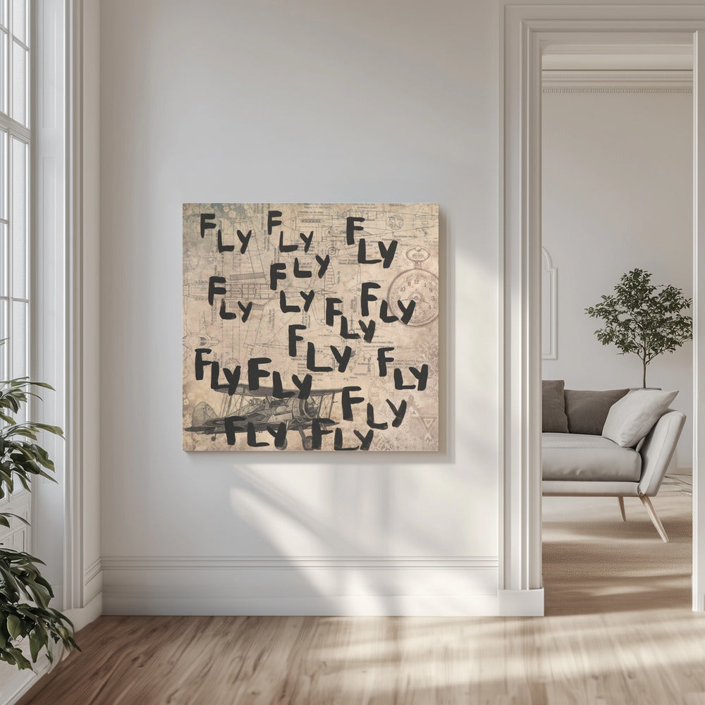 letterkunst [vlieg] | Canvas