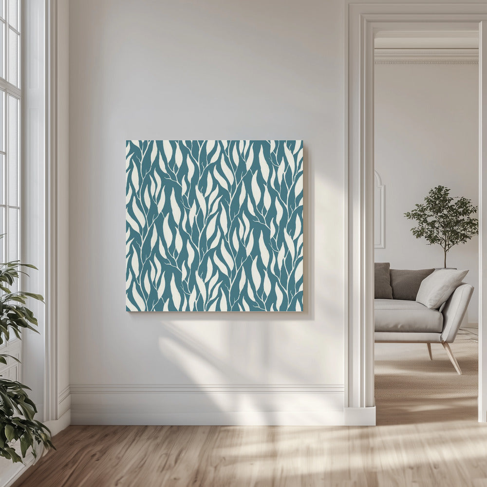 Rustige hangende eucalyptustakken geschilderd in gouache | Canvas