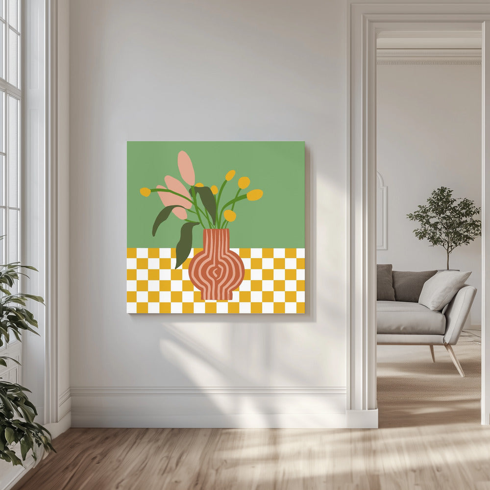 Vaas met bloemen | Canvas