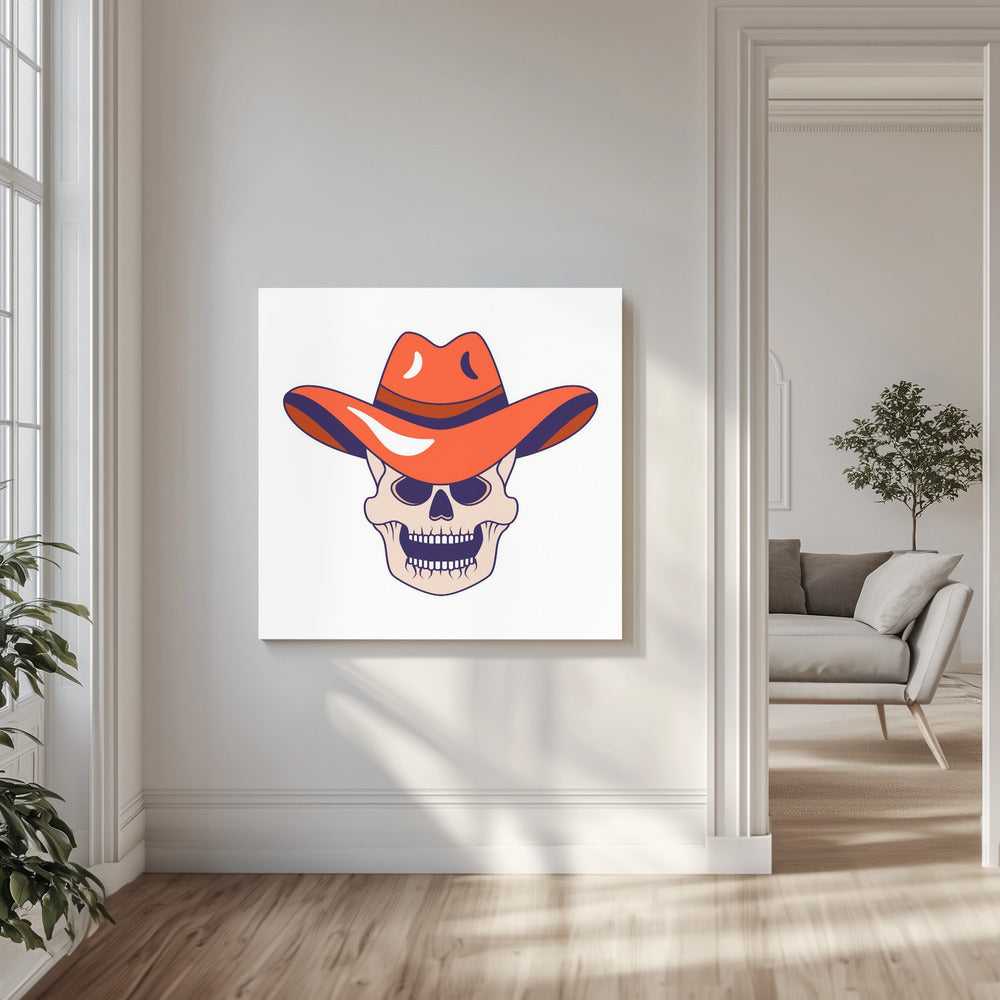 Cowboy Schedel Icoon | Canvas