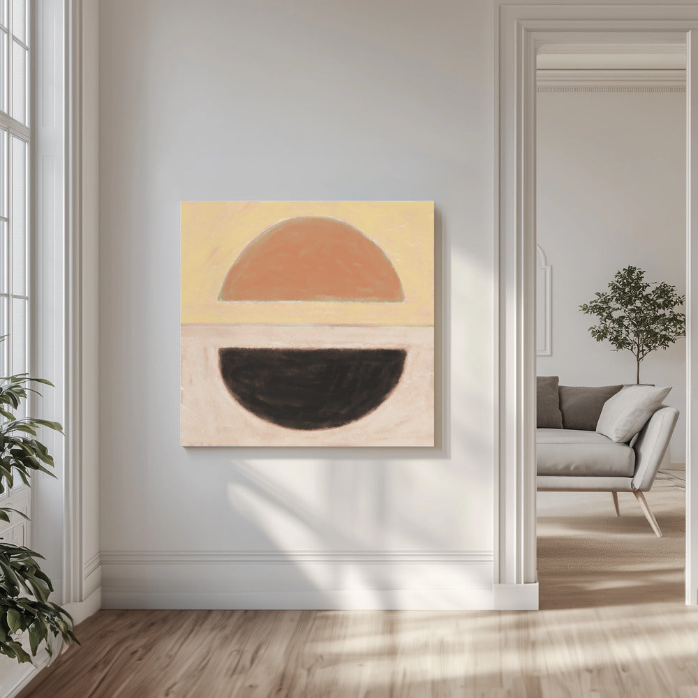 Abstracte halve cirkels | Canvas