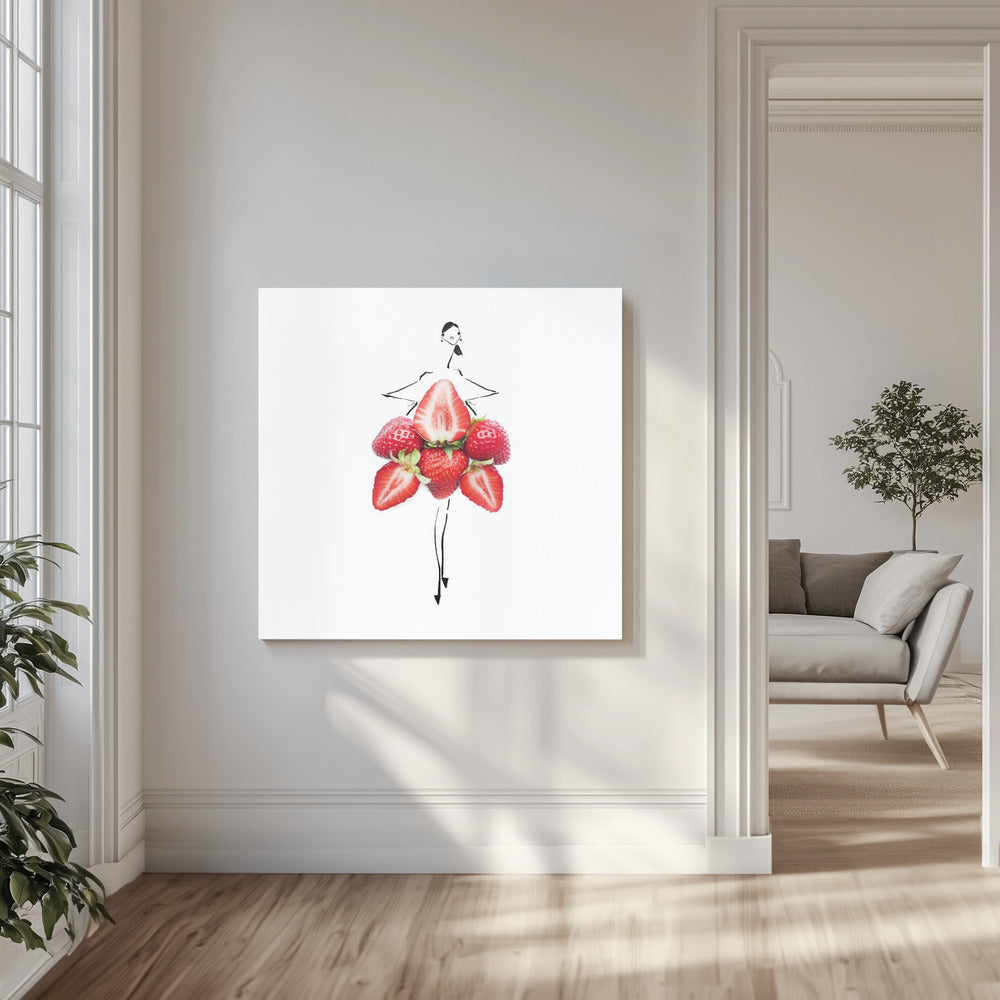 Aardbeivelden | Canvas