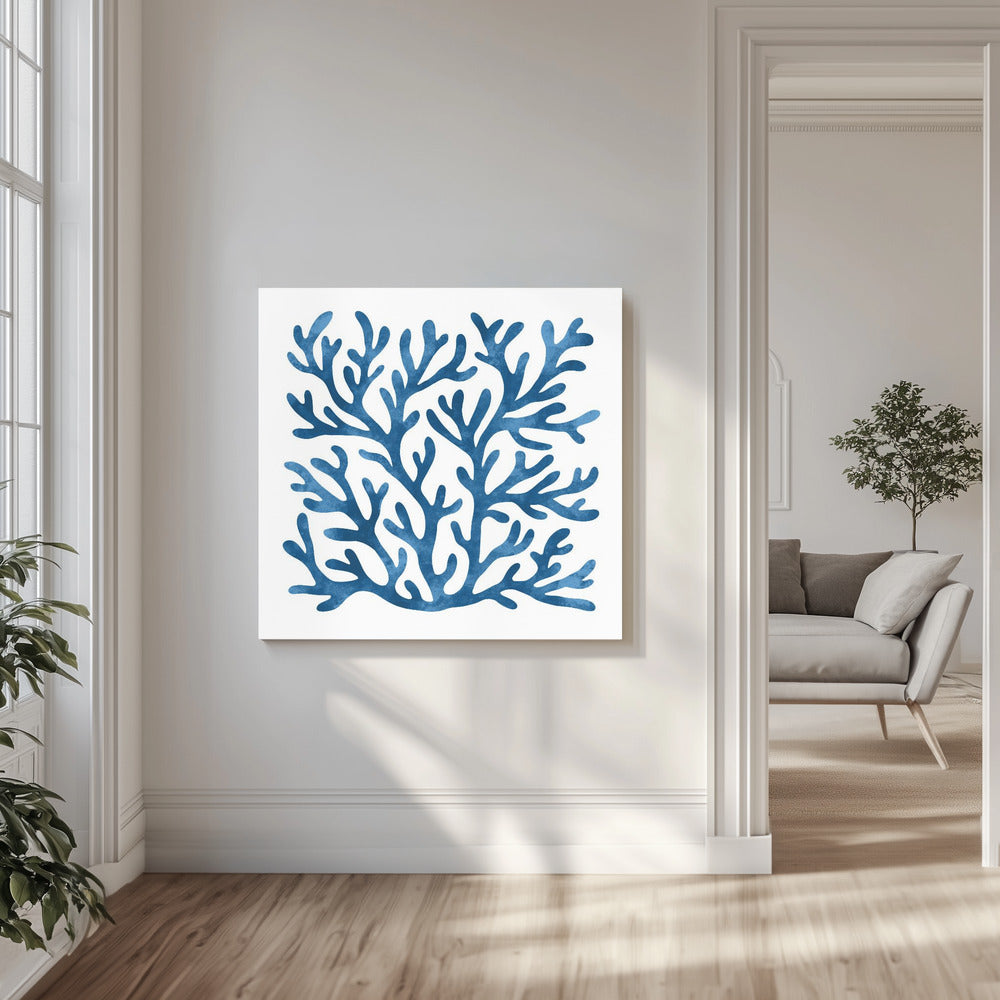 Koraal Vierkant II | Canvas