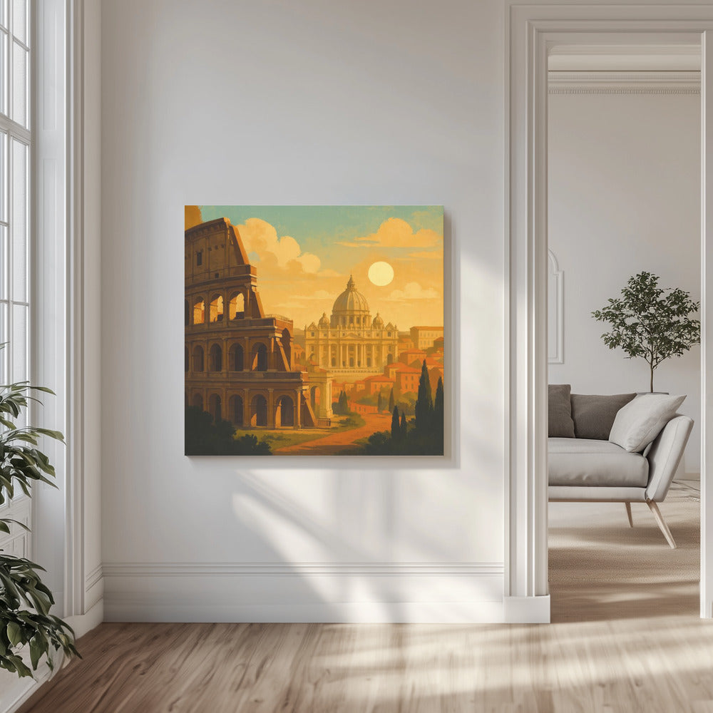 Rome bij de Gouden Dageraad | Canvas