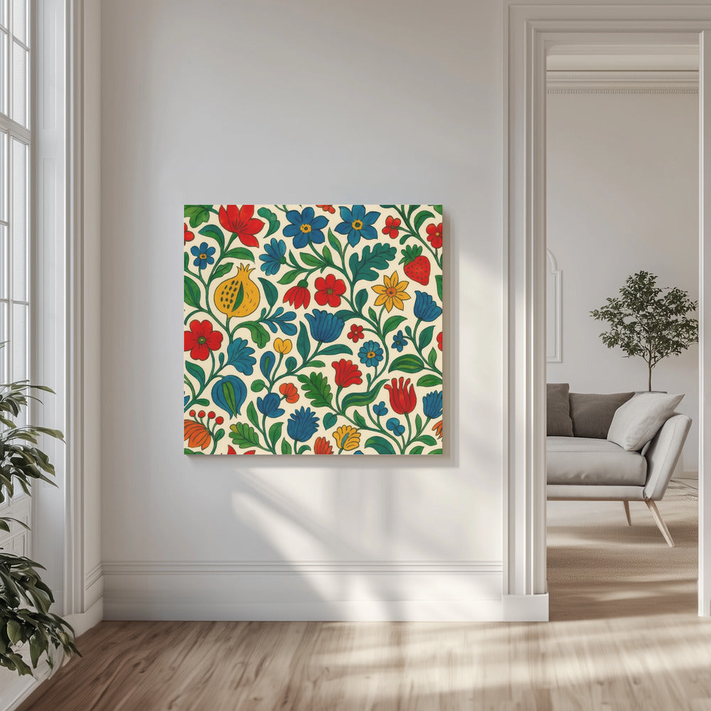 Bloeiende bloemensymfonie | Canvas