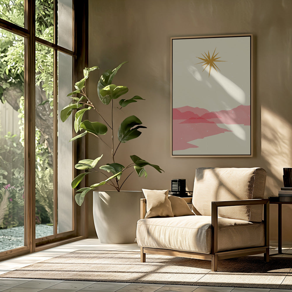Zonnig landschap | Poster