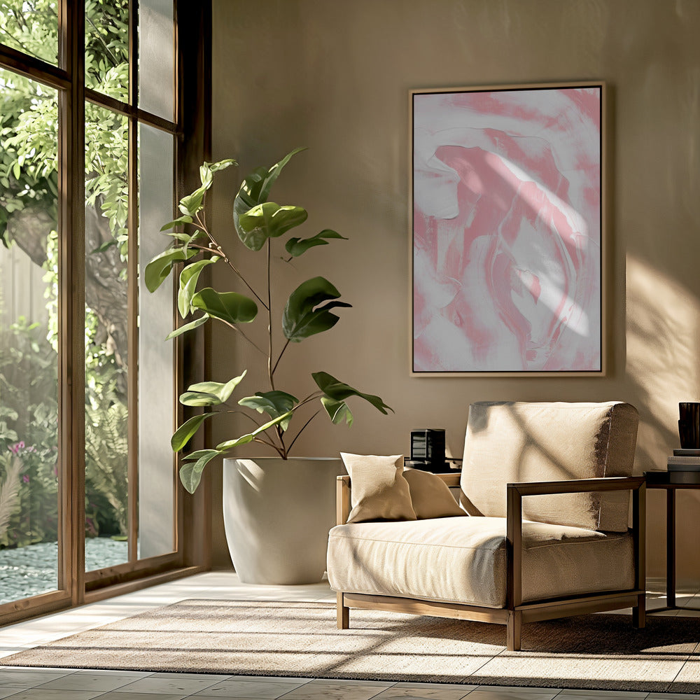 Harmonieuze mix van roze en witte tinten | Poster