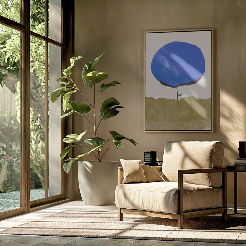 Blauwe bloem | Poster