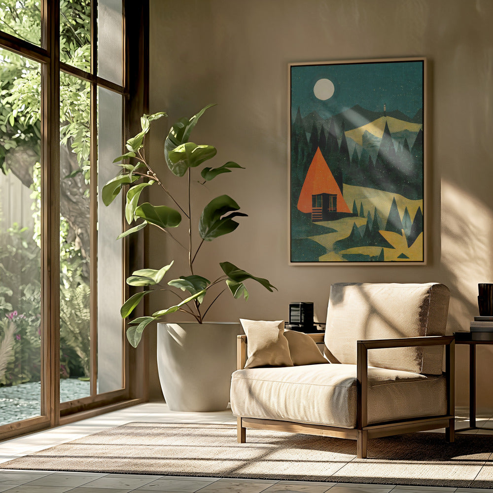 Maanverlichte hutdroom | Poster