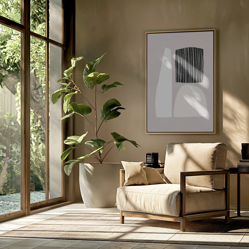 Geometrische vormen in neutrale tinten | Poster