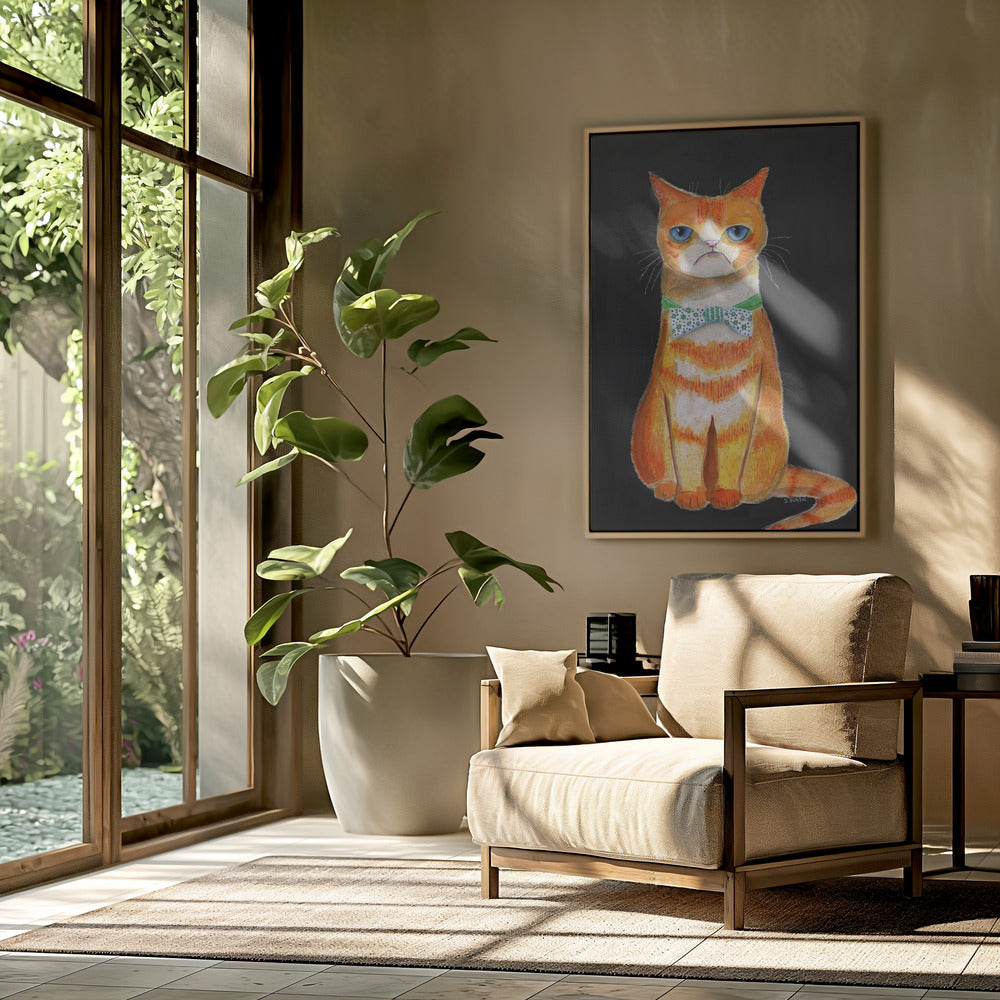 Droevige kat | Poster