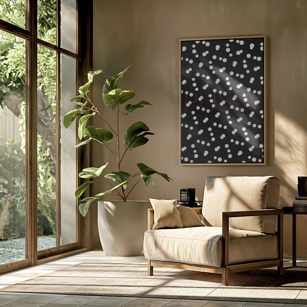 Monochroom Dotscape | Poster