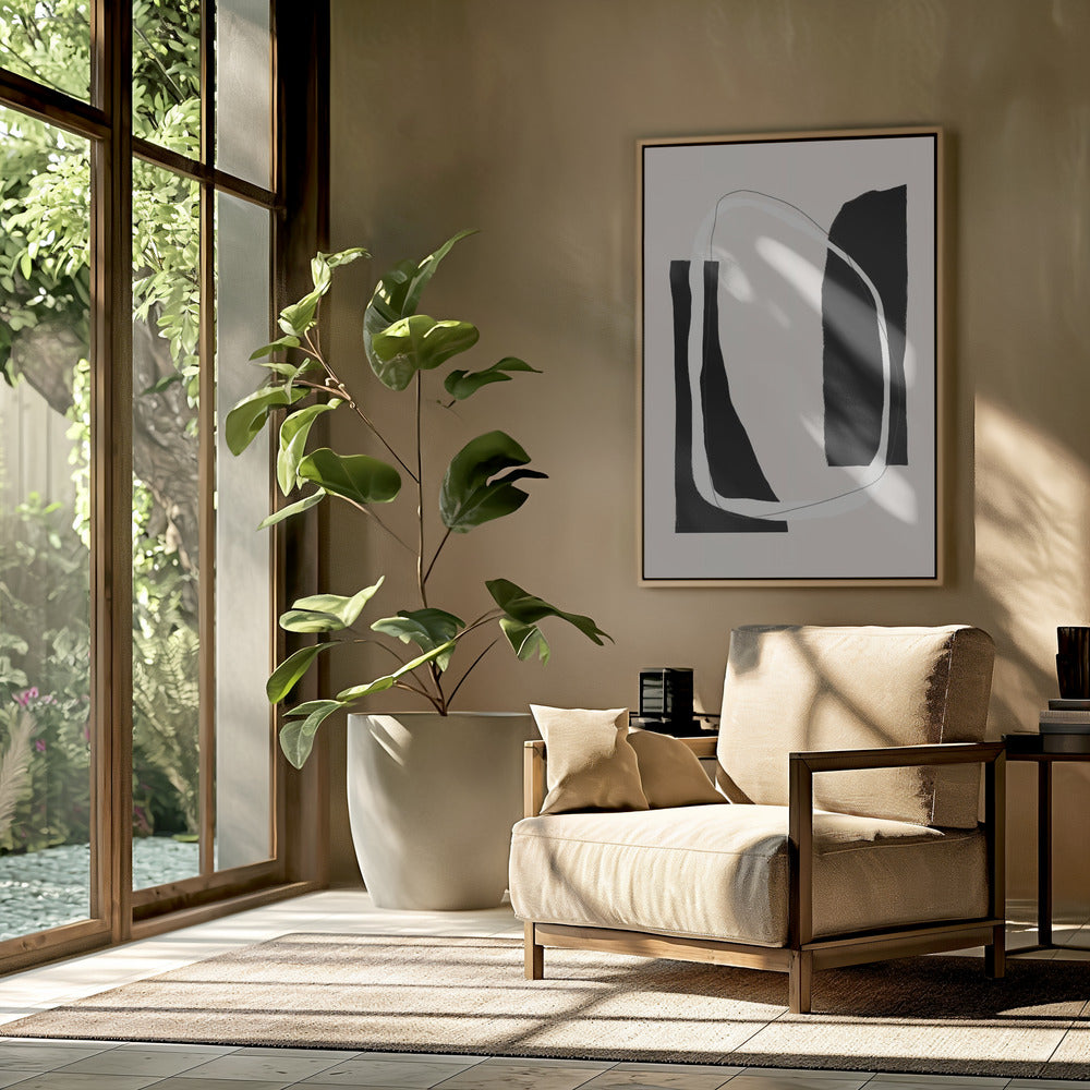 Monochrome Geometric Shapes | Poster