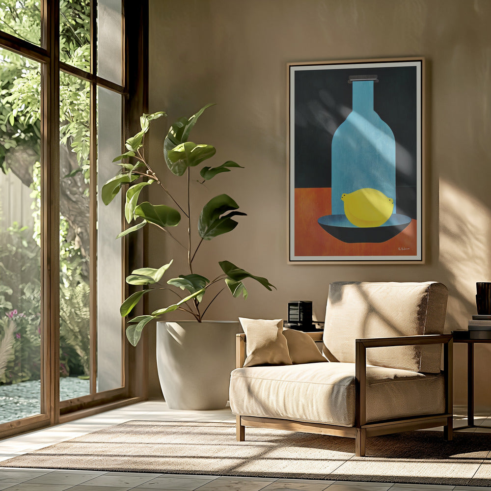 Fles met (eenzame) citroen: Skinny Bitch | Poster