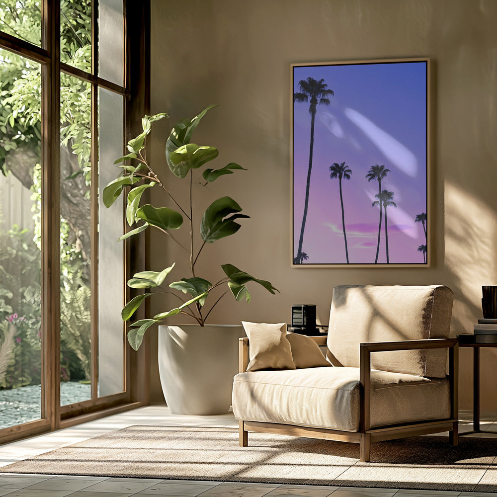 Palmboom zonsondergang | Poster