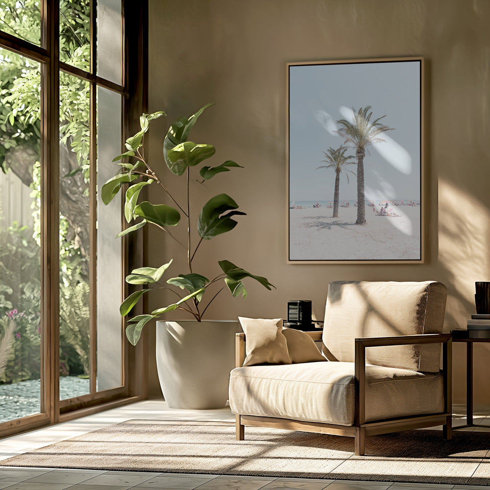 Palmboom op het strand | Poster
