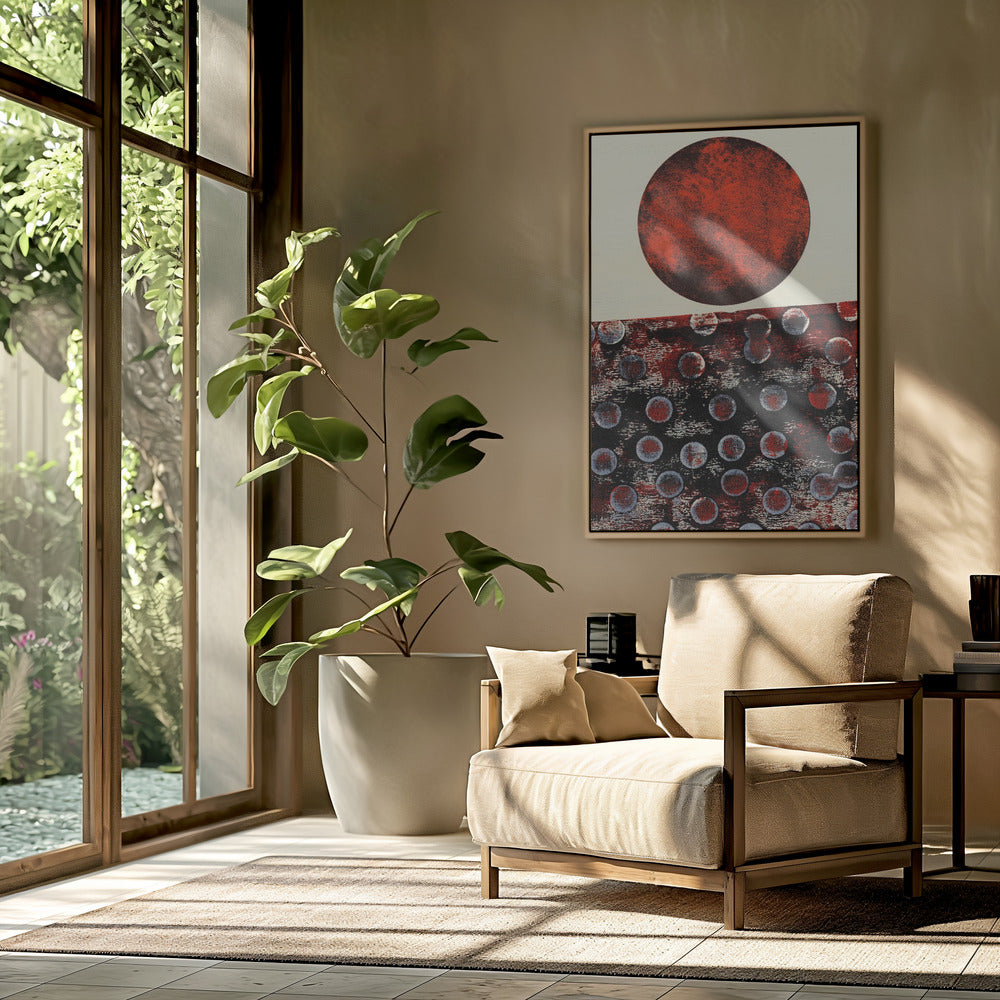 Abstract kunstwerk met geometrische compositie | Poster