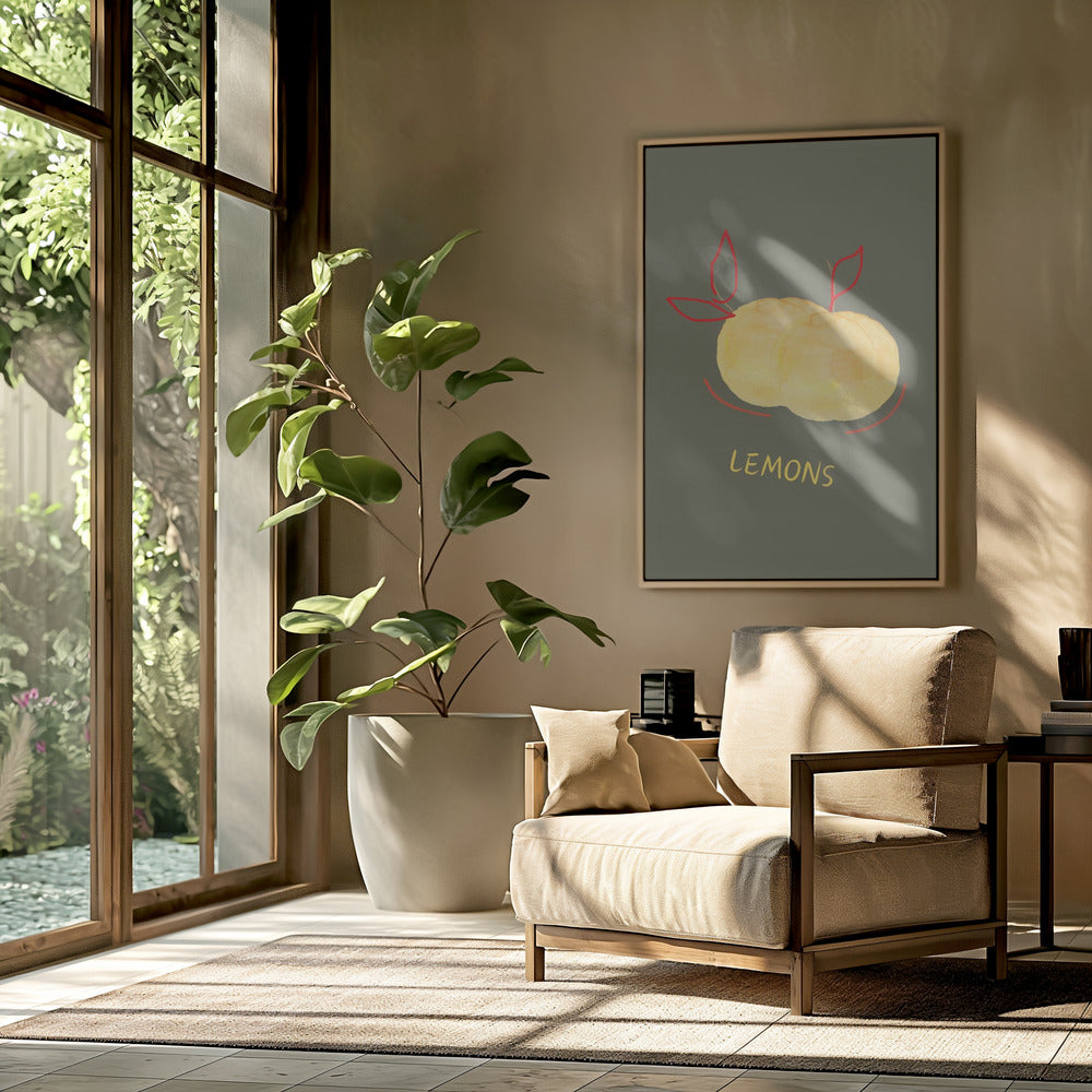 Lemons in Green | Poster