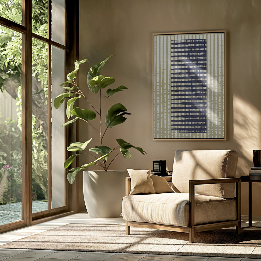 Geometrisch patroon met verticale strepen | Poster