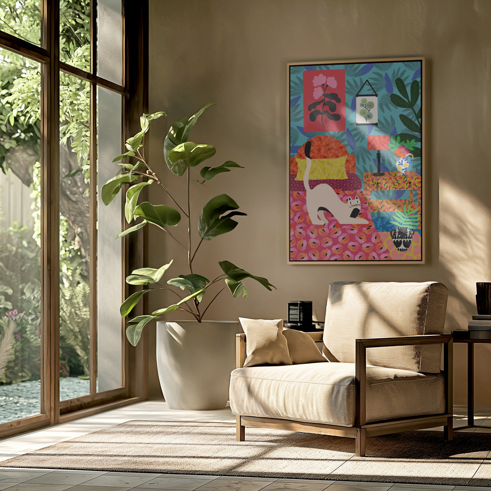 Floral Purr-adise | Poster