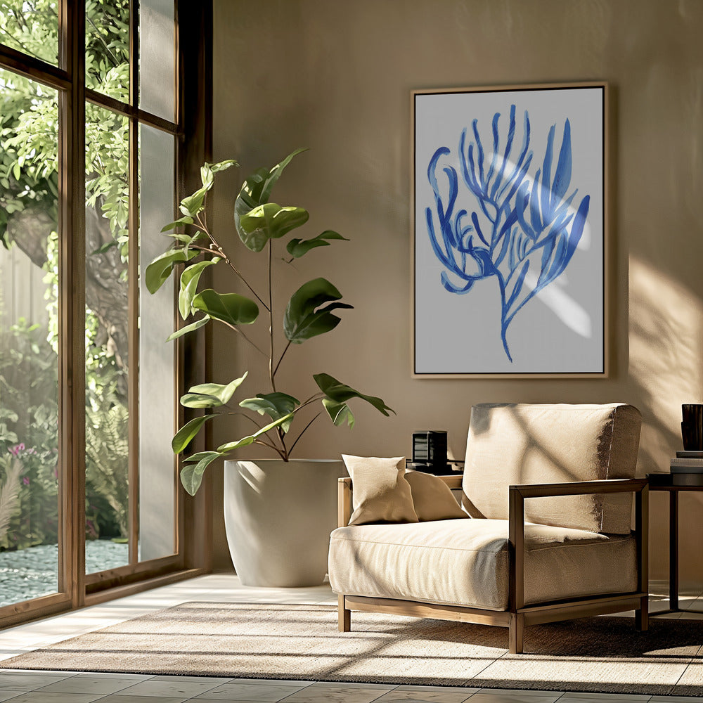 Blauwe waterplant poster 4 | Poster