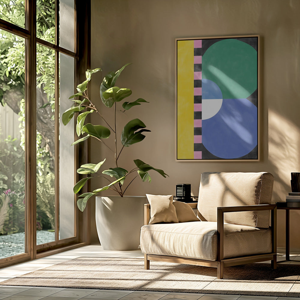 Kleurrijke geometrieblokken en vormen | Poster