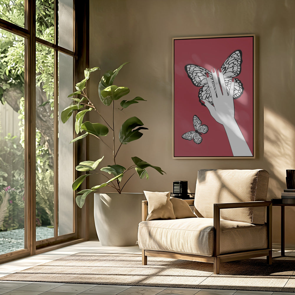 Een vlinder vasthouden | Poster